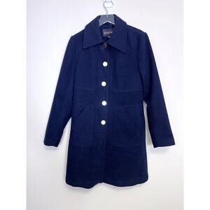 NWT Kimi + Kai Liz Wool Blend Walking Coat Long Button Up Maternity Size Small